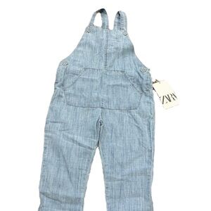 ZARA Light Blue Denim Overalls